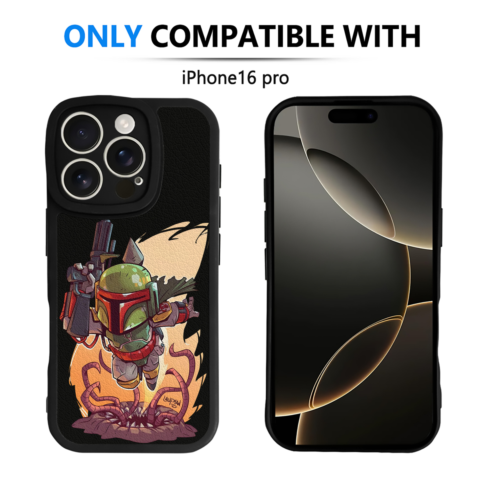 （画像用） スター・ウォーズ Star Wars 【iPhone 16シリーズ対応】シリコンスマホケース（レザー調） 材質：シリコン